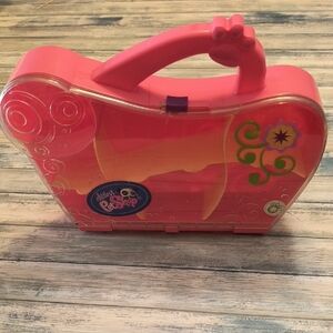 Littlest Pet Shop Lps Lpsa Carry Storage Case Pink Cubbies